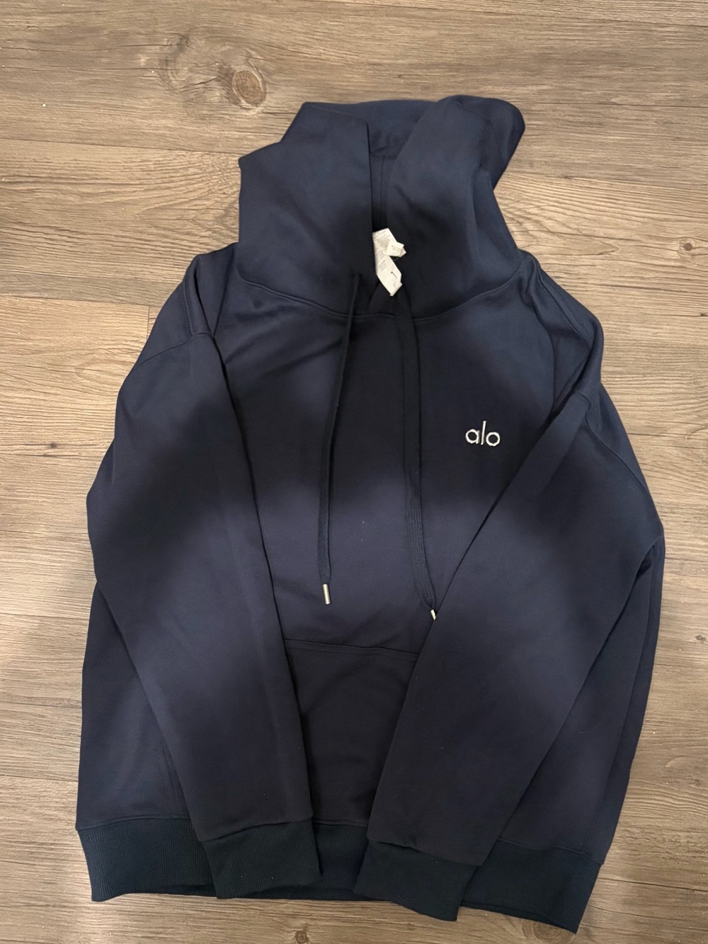 ALO Yoga Men's Navy Crewneck Pullover Hoodie